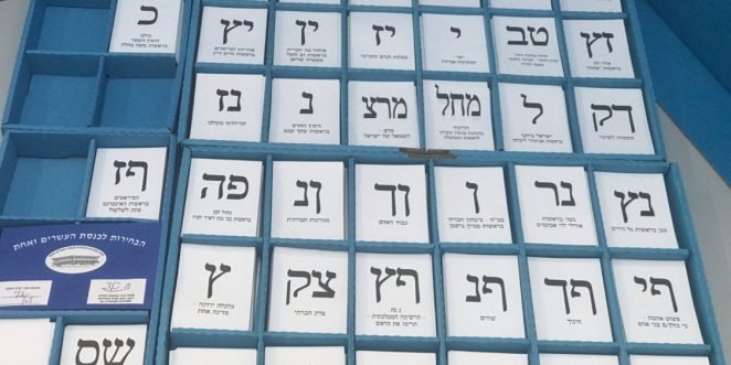 פתקי בחירות 2019