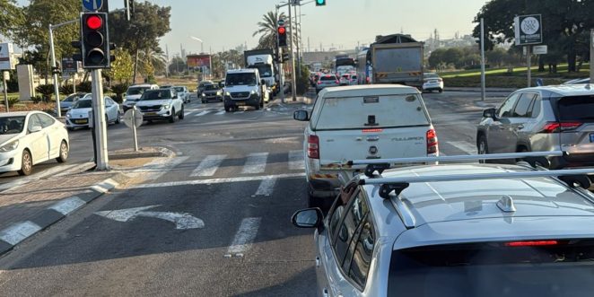 פקק תנועה בצומת הצפוני
