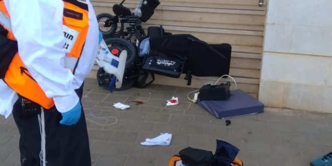 רחוב הדקל איחוד הצלה תאונה נפילת אשה